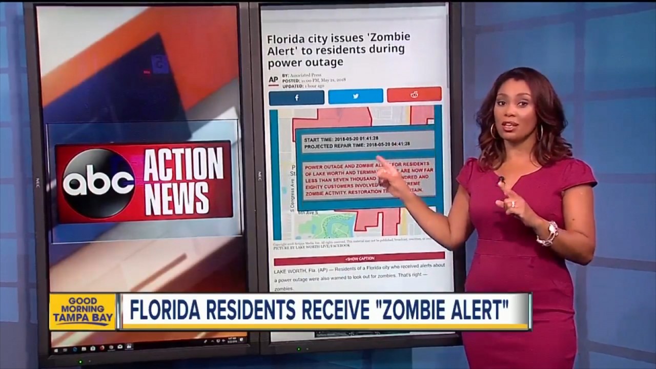 Zombie Warning Issued In Florida City Following Power Outage